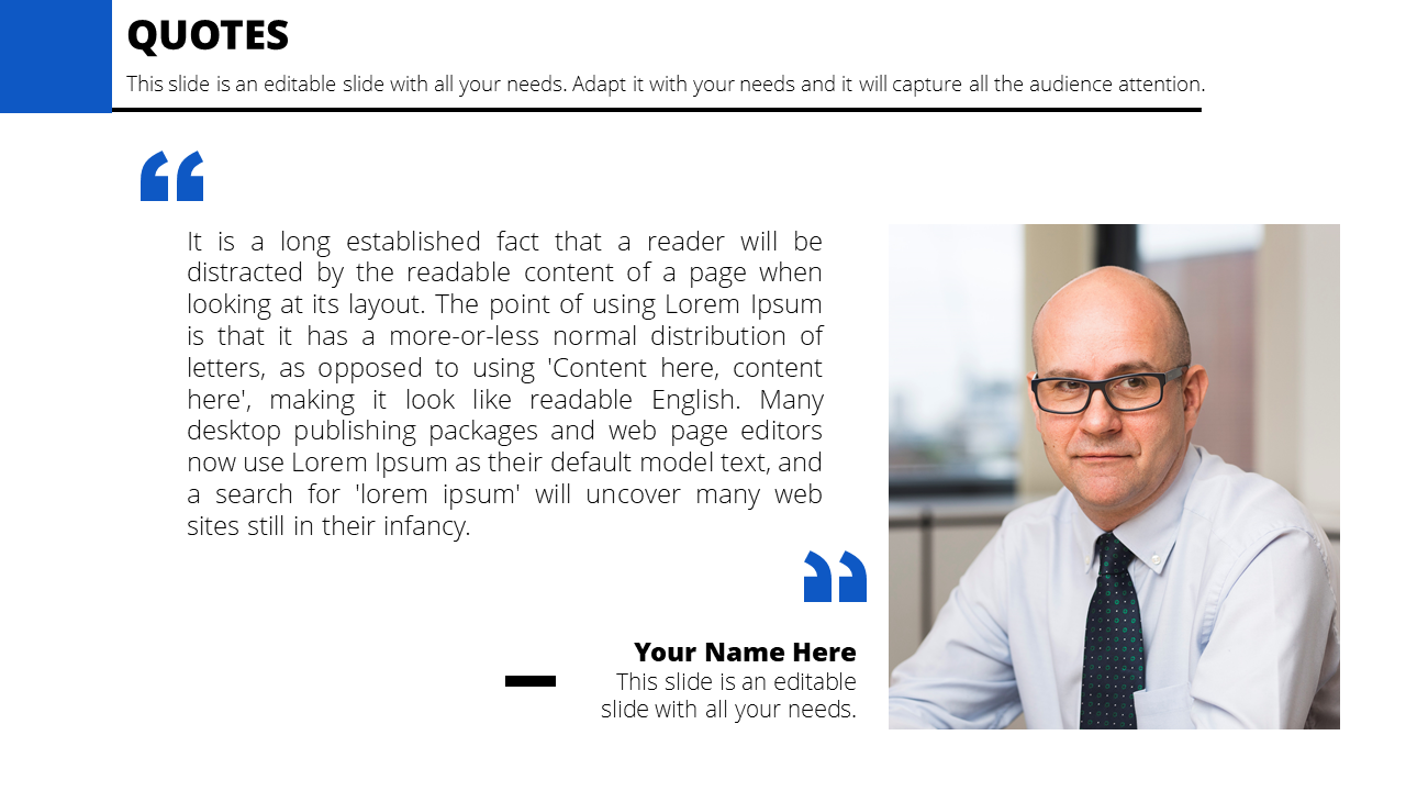 Awesome PowerPoint Quote Template Presentation Design